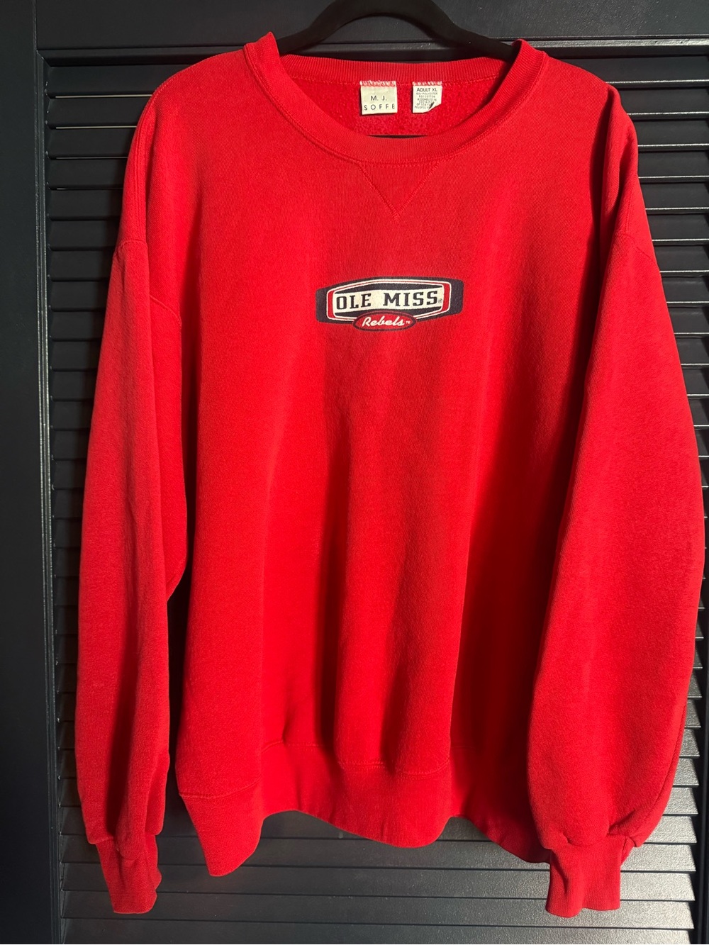 Ole Miss Rebels Red Soffe Crewneck Sweatshirt Adult XL
